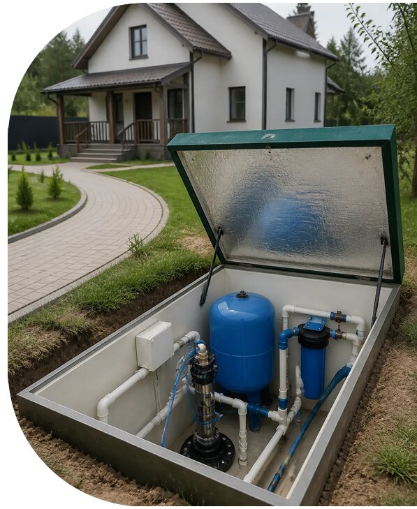 Автономное водоснабжение дома в Сосновоборске от 155175 р. | АПаруса-Ссб